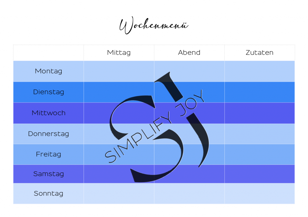Wochenmenue´Ocean