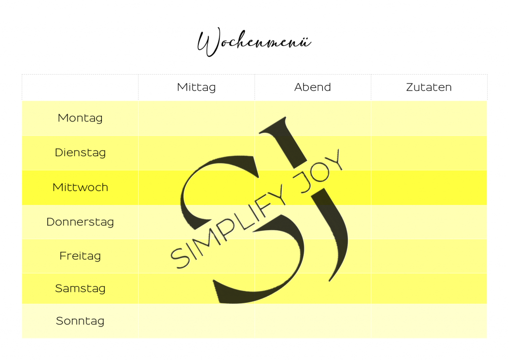 Wochenmenue´Sonne